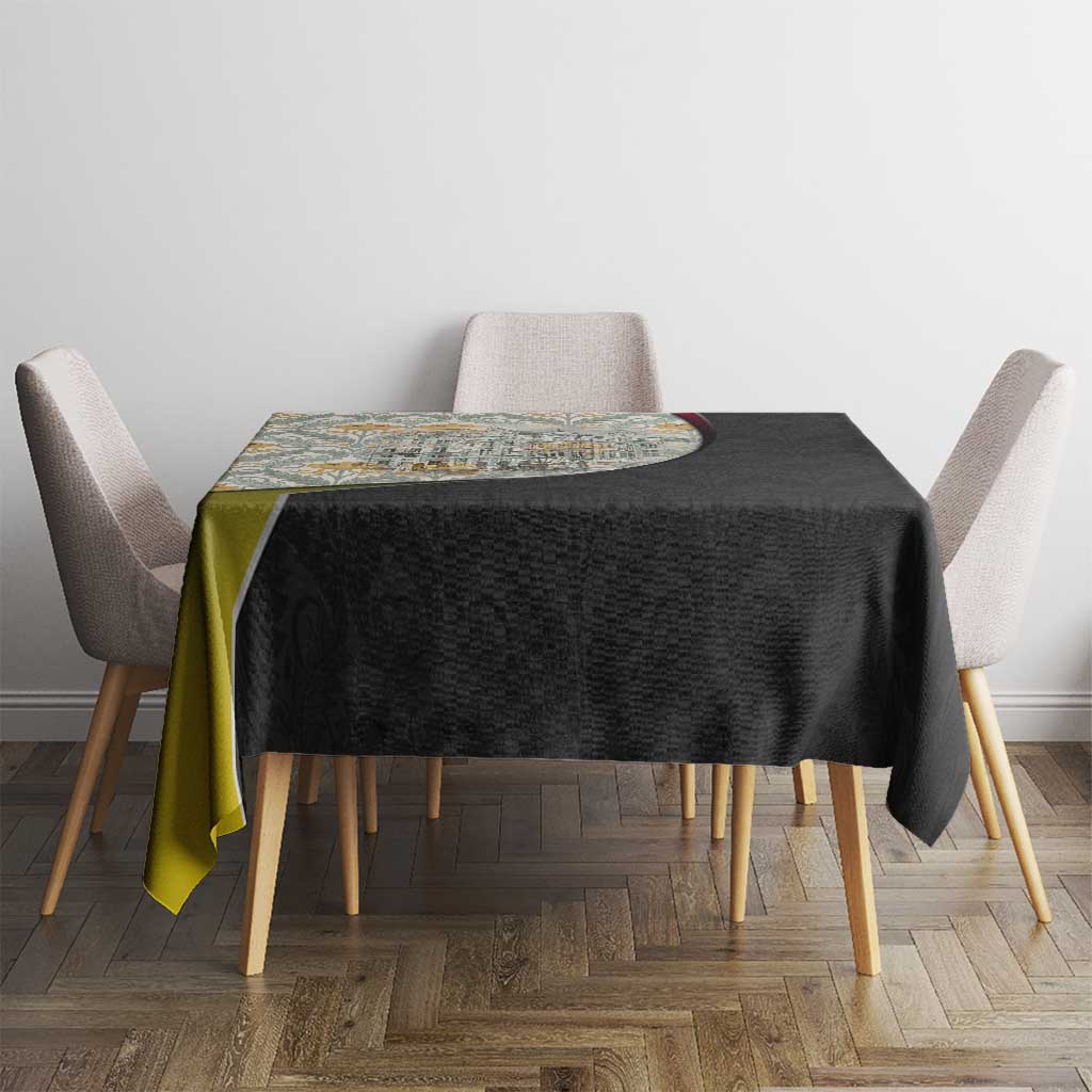 Belgium Tablecloth with Grand Place Brussels Art Nouveau Floral Spirit
