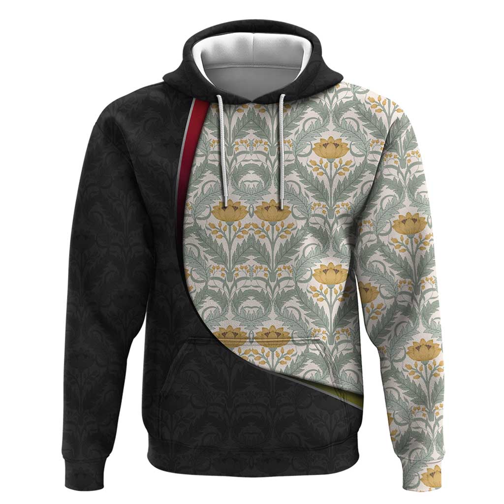 Belgium Zip Hoodie with Grand Place Brussels Art Nouveau Floral Spirit