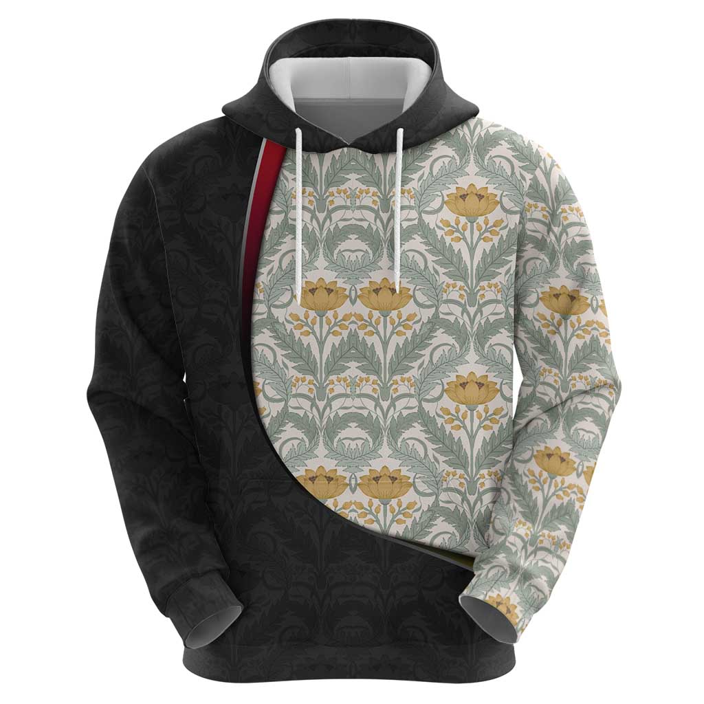 Belgium Zip Hoodie with Grand Place Brussels Art Nouveau Floral Spirit