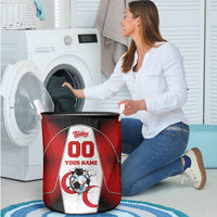 Personalized Turkey Football Grey Wolf Laundry Basket Turkish Mascot Soccer Ball Burst