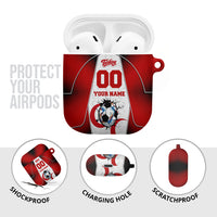 Personalized Turkey Football Grey Wolf AirPods Case Turkish Mascot Soccer Ball Burst