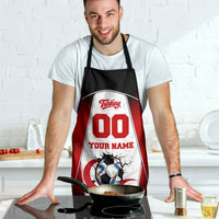 Personalized Turkey Football Grey Wolf Apron Turkish Mascot Soccer Ball Burst