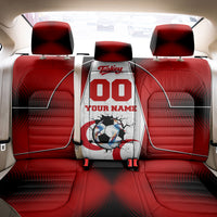 Personalized Turkey Football Grey Wolf Back Car Seat Cover Turkish Mascot Soccer Ball Burst