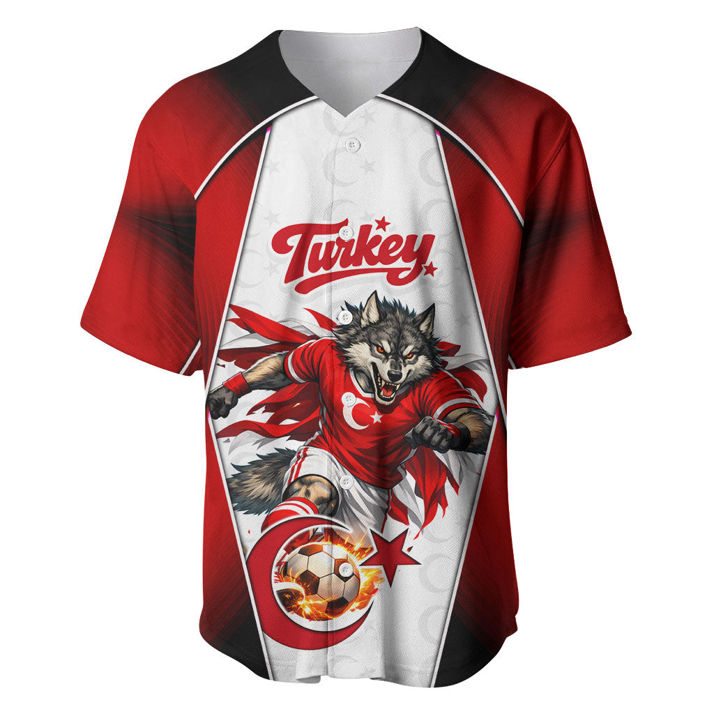 Personalized Turkey Football Grey Wolf Baseball Jersey Turkish Mascot Soccer Ball Burst