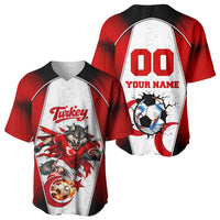 Personalized Turkey Football Grey Wolf Baseball Jersey Turkish Mascot Soccer Ball Burst