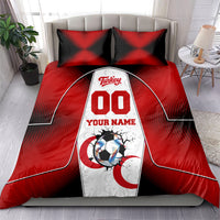 Personalized Turkey Football Grey Wolf Bedding Set Turkish Mascot Soccer Ball Burst