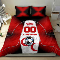 Personalized Turkey Football Grey Wolf Bedding Set Turkish Mascot Soccer Ball Burst