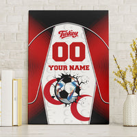 Personalized Turkey Football Grey Wolf Canvas Wall Art Turkish Mascot Soccer Ball Burst