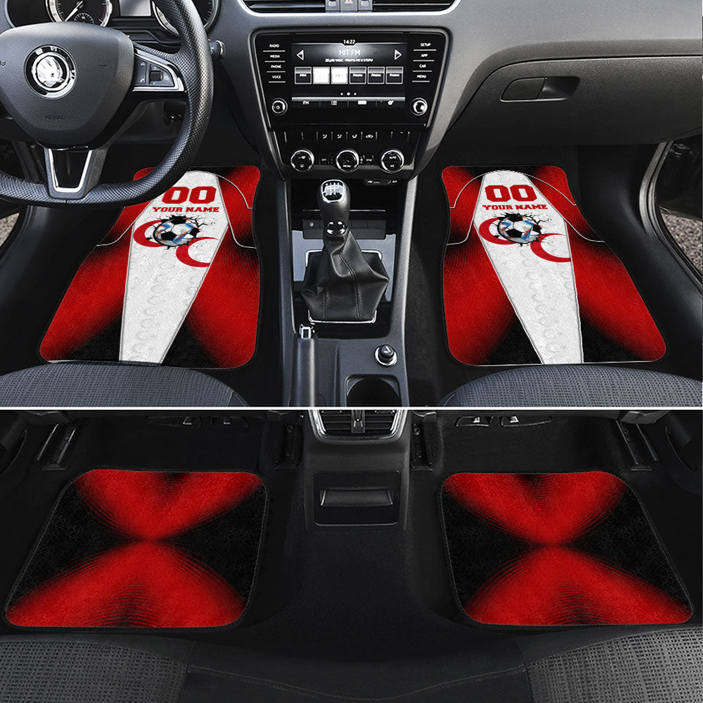Personalized Turkey Football Grey Wolf Car Mats Turkish Mascot Soccer Ball Burst