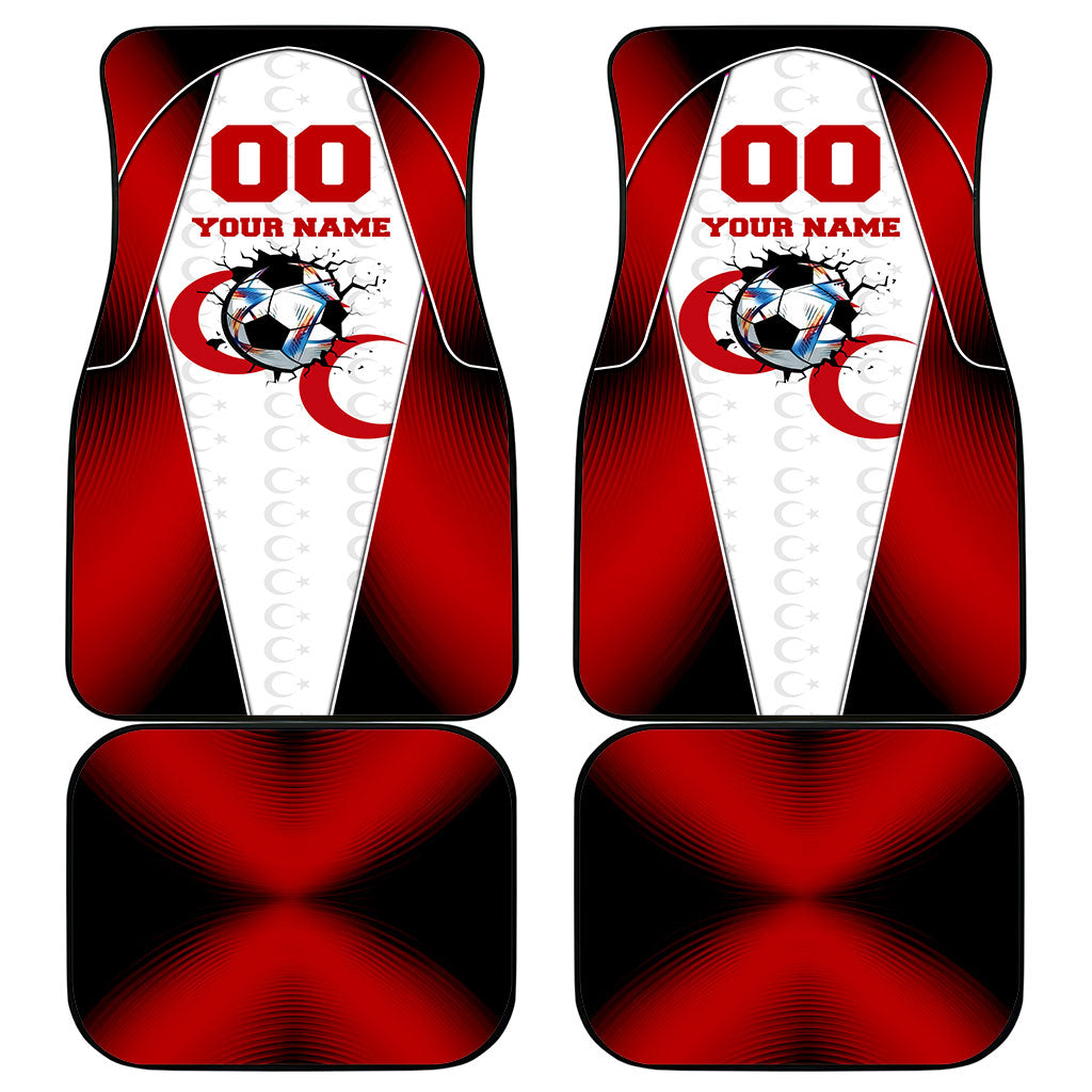Personalized Turkey Football Grey Wolf Car Mats Turkish Mascot Soccer Ball Burst