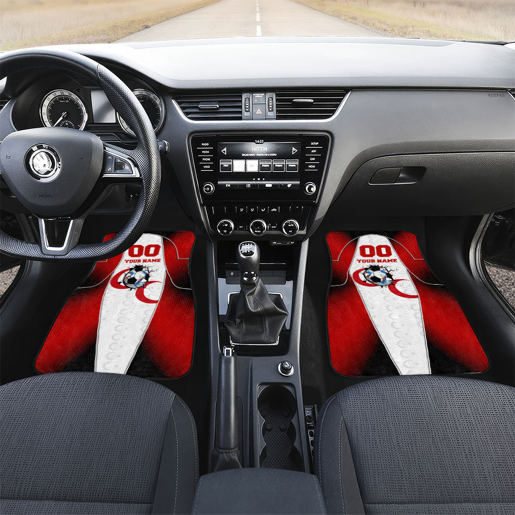 Personalized Turkey Football Grey Wolf Car Mats Turkish Mascot Soccer Ball Burst