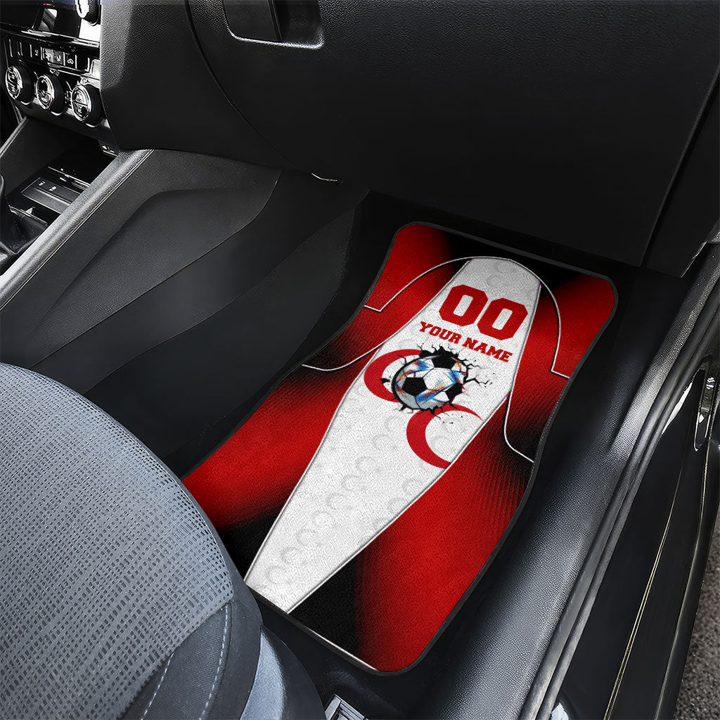 Personalized Turkey Football Grey Wolf Car Mats Turkish Mascot Soccer Ball Burst