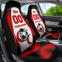 Personalized Turkey Football Grey Wolf Car Seat Cover Turkish Mascot Soccer Ball Burst