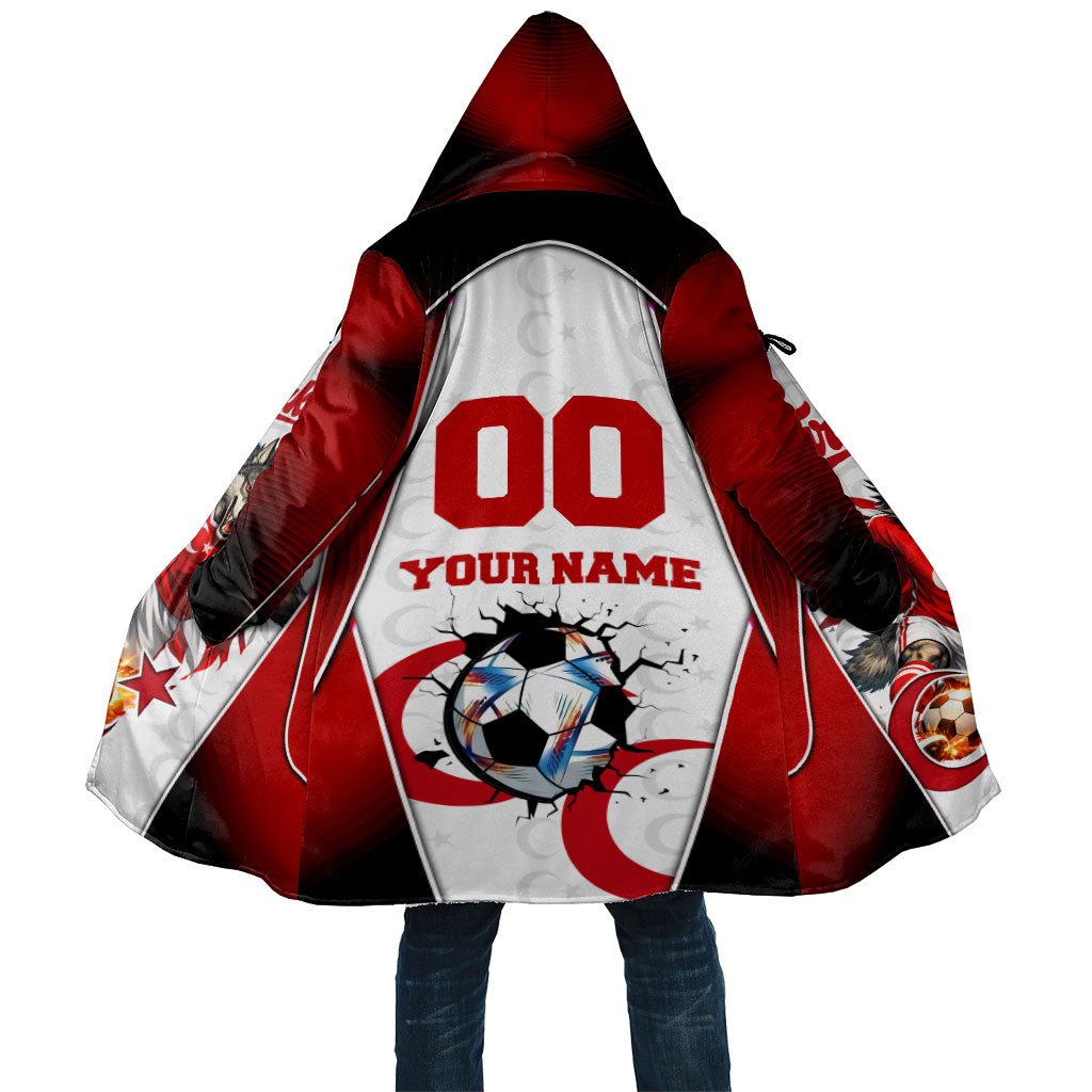 Personalized Turkey Football Grey Wolf Cloak Turkish Mascot Soccer Ball Burst