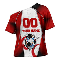 Personalized Turkey Football Grey Wolf Cross Shoulder Shirt Turkish Mascot Soccer Ball Burst