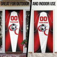 Personalized Turkey Football Grey Wolf Door Cover Turkish Mascot Soccer Ball Burst