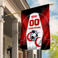 Personalized Turkey Football Grey Wolf Garden Flag Turkish Mascot Soccer Ball Burst