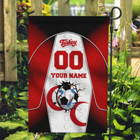 Personalized Turkey Football Grey Wolf Garden Flag Turkish Mascot Soccer Ball Burst