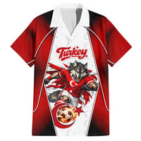 Personalized Turkey Football Grey Wolf Hawaiian Shirt Turkish Mascot Soccer Ball Burst