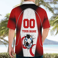 Personalized Turkey Football Grey Wolf Hawaiian Shirt Turkish Mascot Soccer Ball Burst