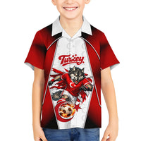Personalized Turkey Football Grey Wolf Hawaiian Shirt Turkish Mascot Soccer Ball Burst
