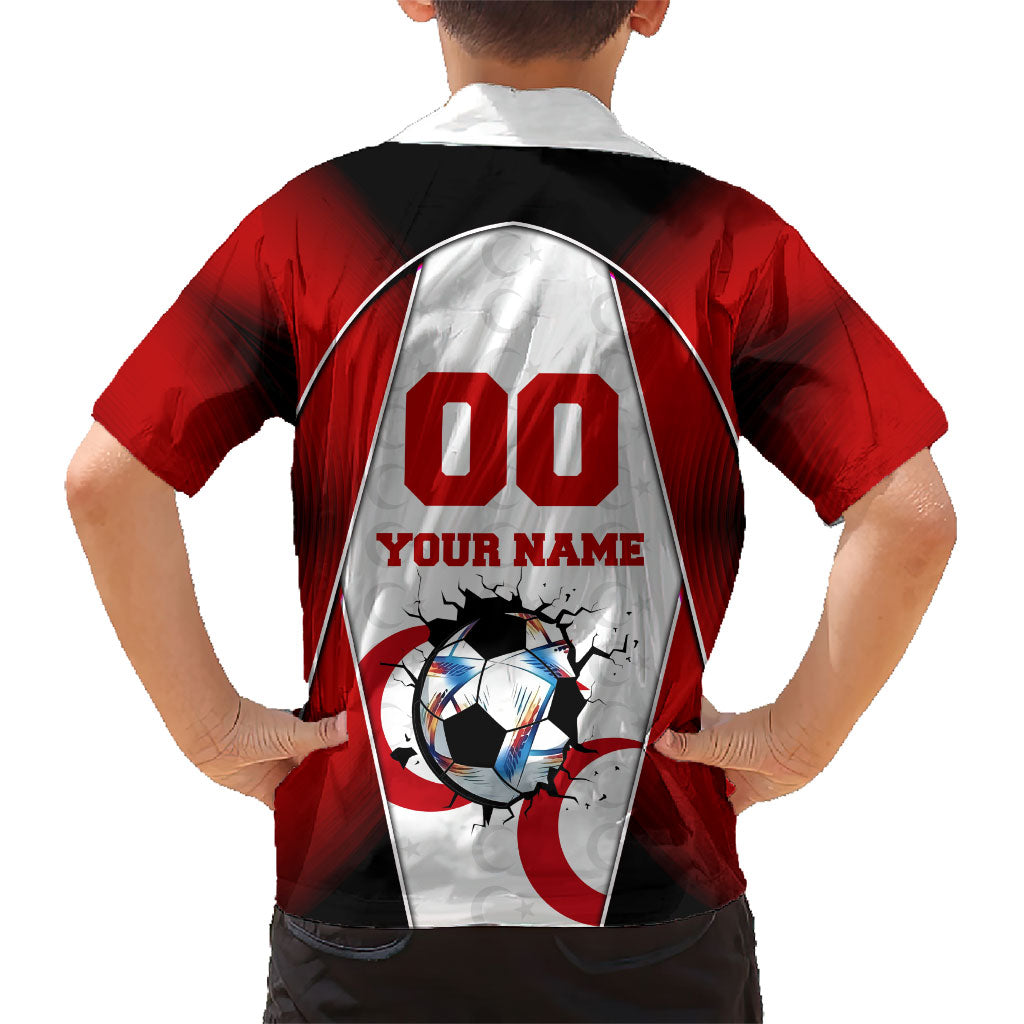 Personalized Turkey Football Grey Wolf Hawaiian Shirt Turkish Mascot Soccer Ball Burst