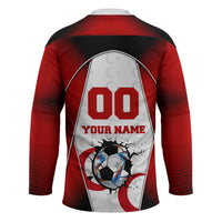 Personalized Turkey Football Grey Wolf Hockey Jersey Turkish Mascot Soccer Ball Burst