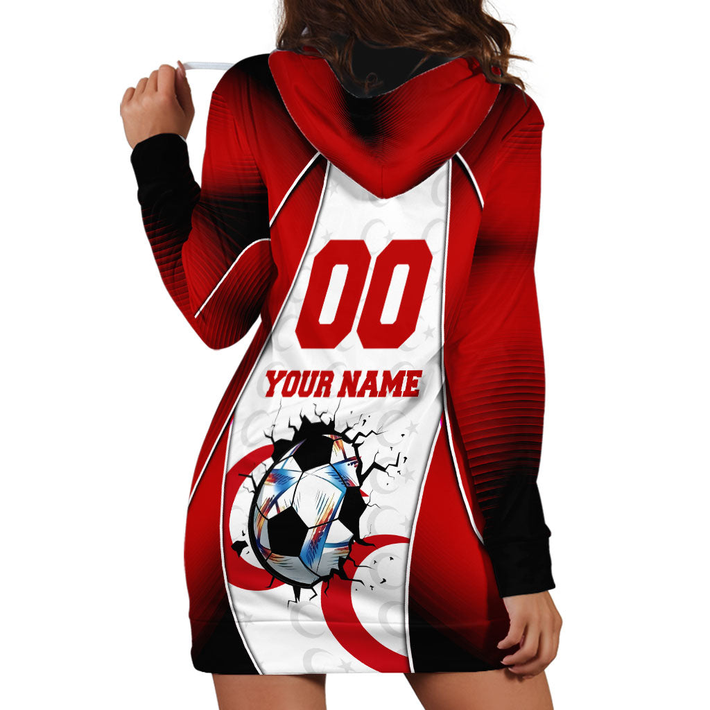 Personalized Turkey Football Grey Wolf Hoodie Dress Turkish Mascot Soccer Ball Burst
