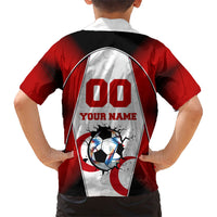 Personalized Turkey Football Grey Wolf Kid Hawaiian Shirt Turkish Mascot Soccer Ball Burst