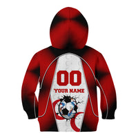 Personalized Turkey Football Grey Wolf Kid Hoodie Turkish Mascot Soccer Ball Burst