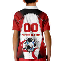 Personalized Turkey Football Grey Wolf Kid Polo Shirt Turkish Mascot Soccer Ball Burst