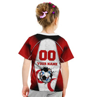 Personalized Turkey Football Grey Wolf Kid T Shirt Turkish Mascot Soccer Ball Burst