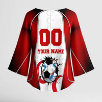 Personalized Turkey Football Grey Wolf Kimono Sleeve Blouse Turkish Mascot Soccer Ball Burst