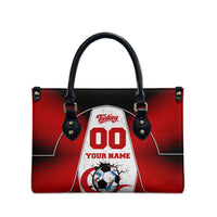 Personalized Turkey Football Grey Wolf Leather Bag Turkish Mascot Soccer Ball Burst