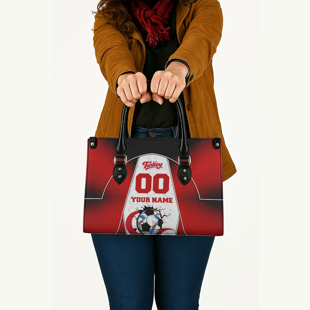 Personalized Turkey Football Grey Wolf Leather Bag Turkish Mascot Soccer Ball Burst