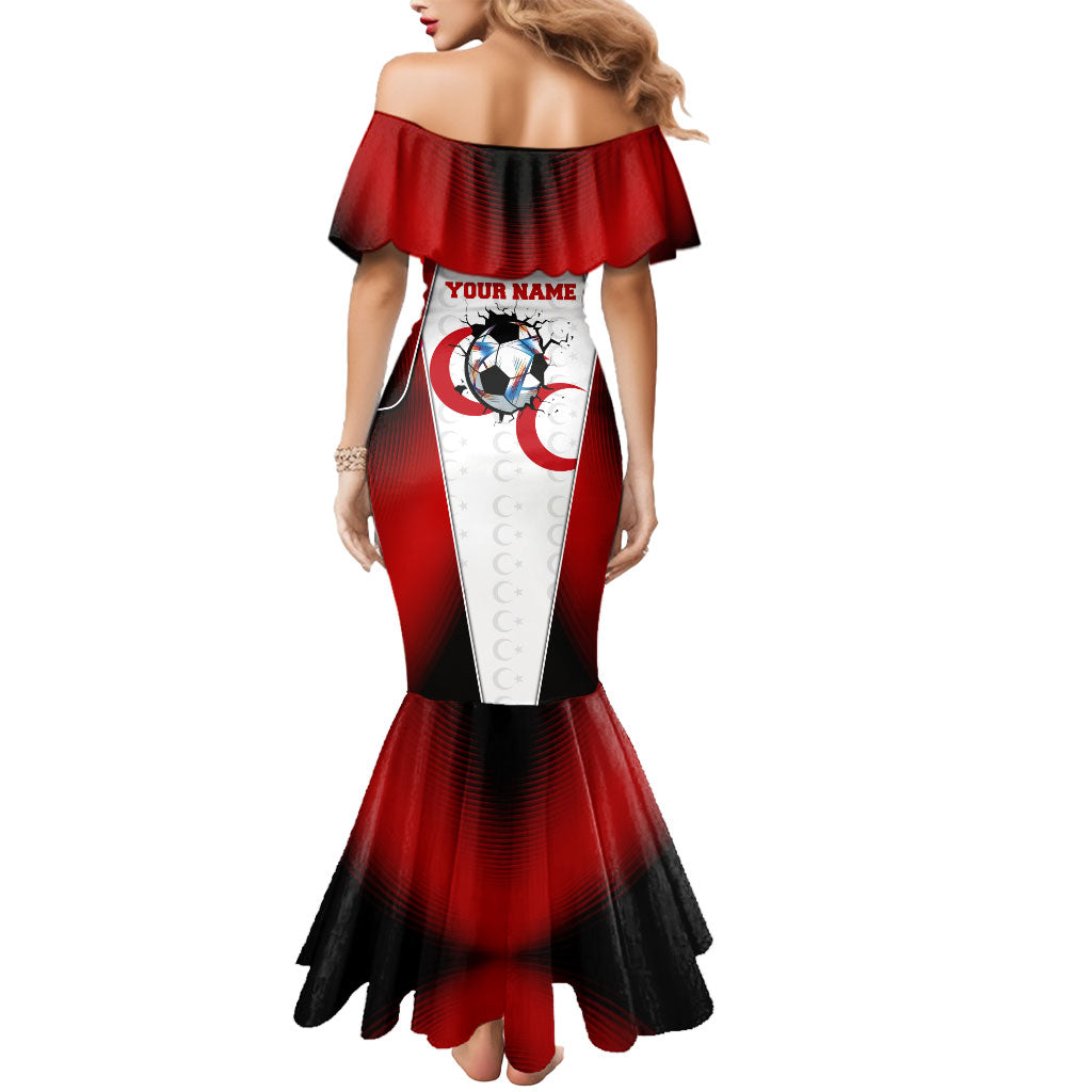 Personalized Turkey Football Grey Wolf Mermaid Dress Turkish Mascot Soccer Ball Burst
