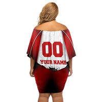 Personalized Turkey Football Grey Wolf Off Shoulder Short Dress Turkish Mascot Soccer Ball Burst