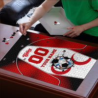 Personalized Turkey Football Grey Wolf Puzzle Turkish Mascot Soccer Ball Burst