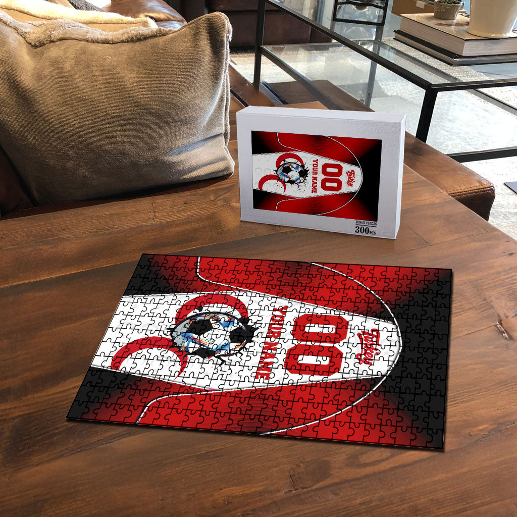 Personalized Turkey Football Grey Wolf Puzzle Turkish Mascot Soccer Ball Burst