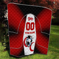Personalized Turkey Football Grey Wolf Quilt Turkish Mascot Soccer Ball Burst