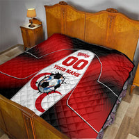 Personalized Turkey Football Grey Wolf Quilt Turkish Mascot Soccer Ball Burst