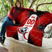 Personalized Turkey Football Grey Wolf Quilt Turkish Mascot Soccer Ball Burst