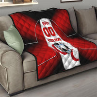 Personalized Turkey Football Grey Wolf Quilt Turkish Mascot Soccer Ball Burst