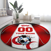 Personalized Turkey Football Grey Wolf Round Carpet Turkish Mascot Soccer Ball Burst