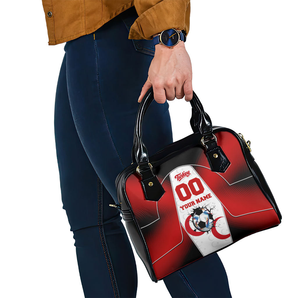 Personalized Turkey Football Grey Wolf Shoulder Handbag Turkish Mascot Soccer Ball Burst