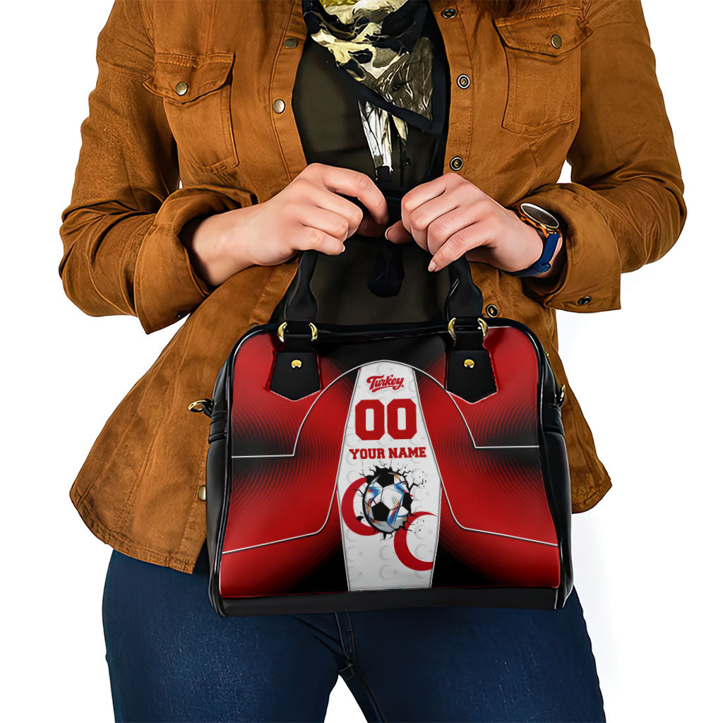 Personalized Turkey Football Grey Wolf Shoulder Handbag Turkish Mascot Soccer Ball Burst