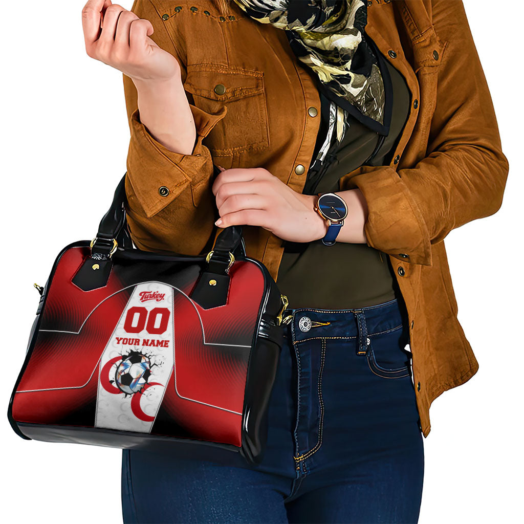 Personalized Turkey Football Grey Wolf Shoulder Handbag Turkish Mascot Soccer Ball Burst