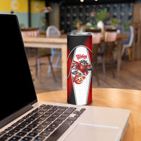 Personalized Turkey Football Grey Wolf Skinny Tumbler Turkish Mascot Soccer Ball Burst