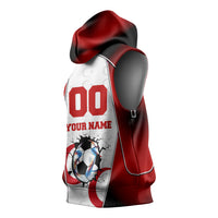 Personalized Turkey Football Grey Wolf Sleeveless Hoodie Turkish Mascot Soccer Ball Burst