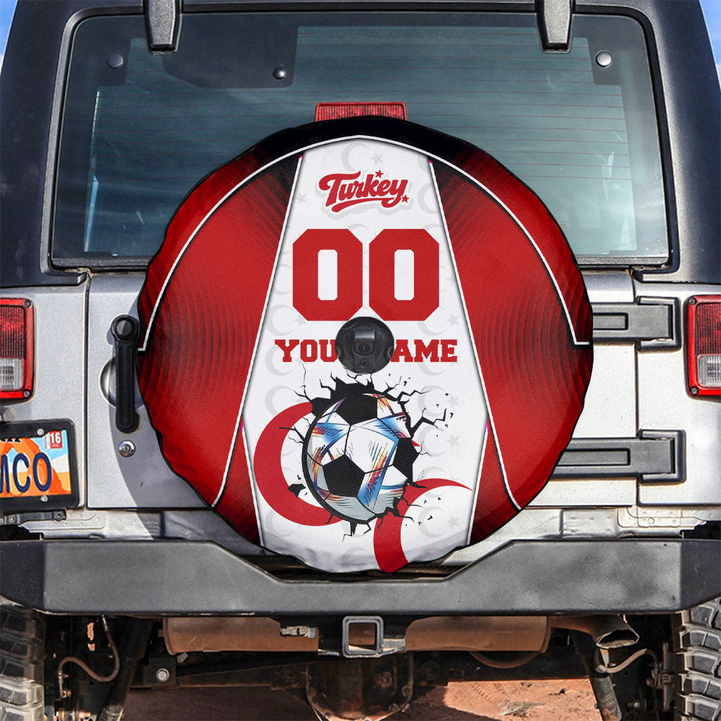 Personalized Turkey Football Grey Wolf Spare Tire Cover Turkish Mascot Soccer Ball Burst